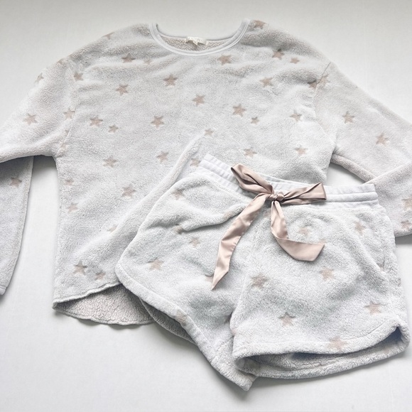 Z Supply Plushy Short Pajama Pjs Sleepwear NORTH STARS AT NIGHT LOUNGEWEAR SET - Picture 2 of 8